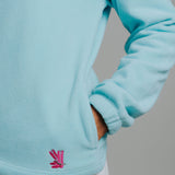 Polar Fleece - Aqua/Hot Pink