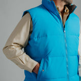 Reversible Vest - Aqua/Chocolate