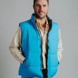 Reversible Vest - Aqua/Chocolate