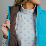 Reversible Vest - Aqua/Chocolate