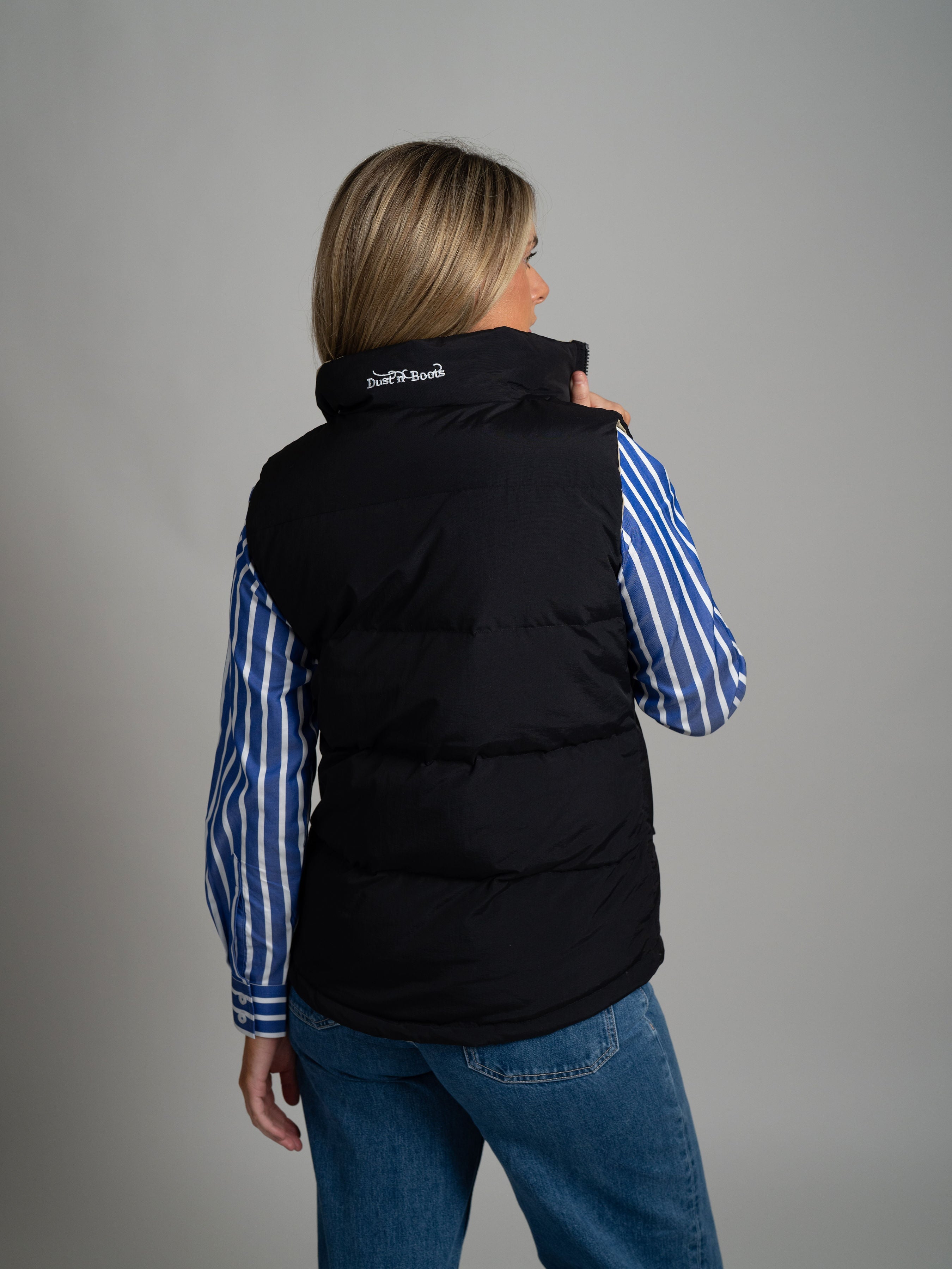 Reversible Vest - Black/Beige