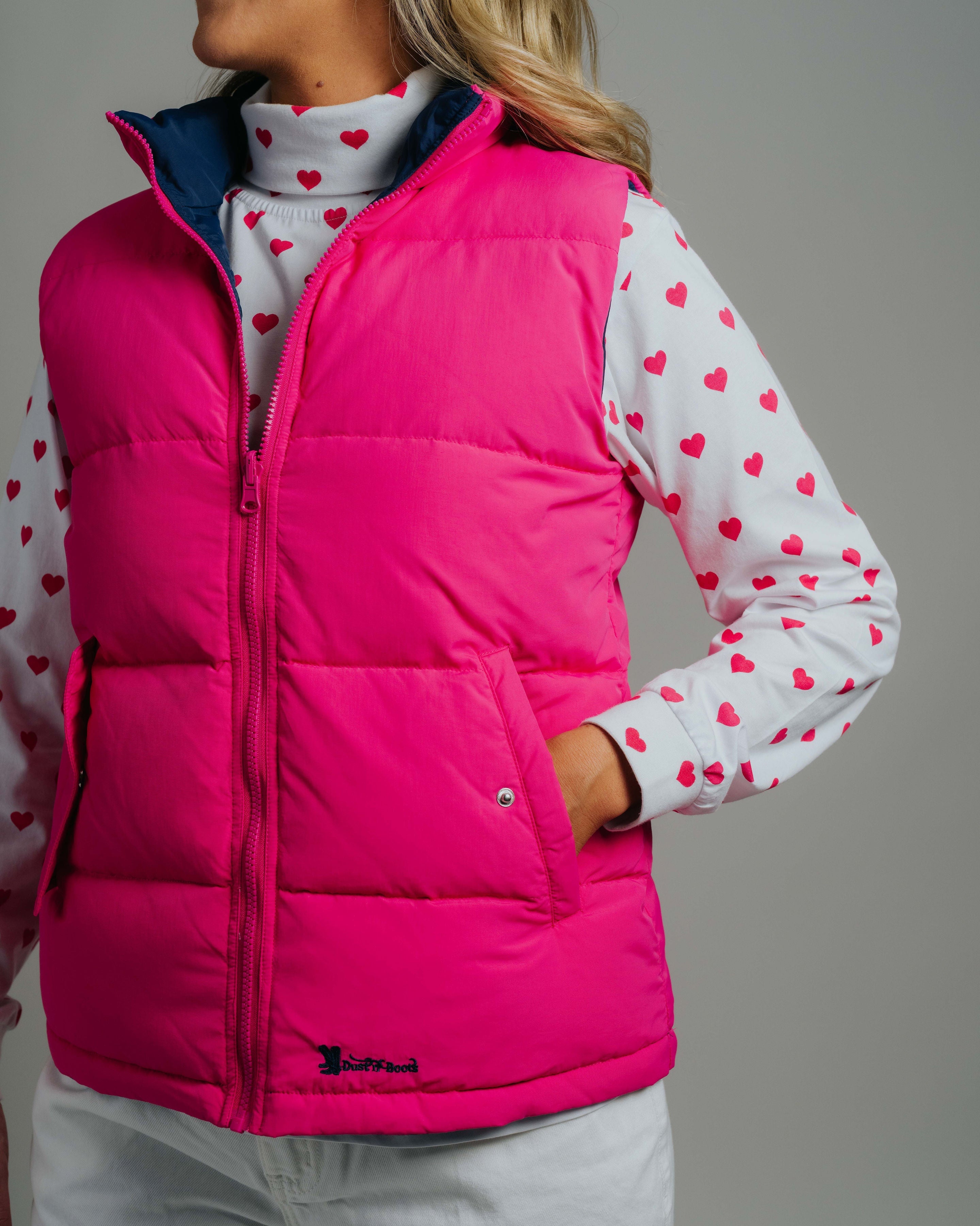 Reversible Vest - Fuchsia/Navy