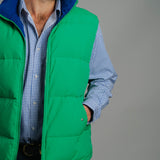 Reversible Vest - Green/Cobalt