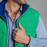Reversible Vest - Green/Cobalt