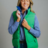 Reversible Vest - Green/Cobalt