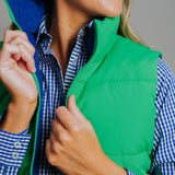 Reversible Vest - Green/Cobalt