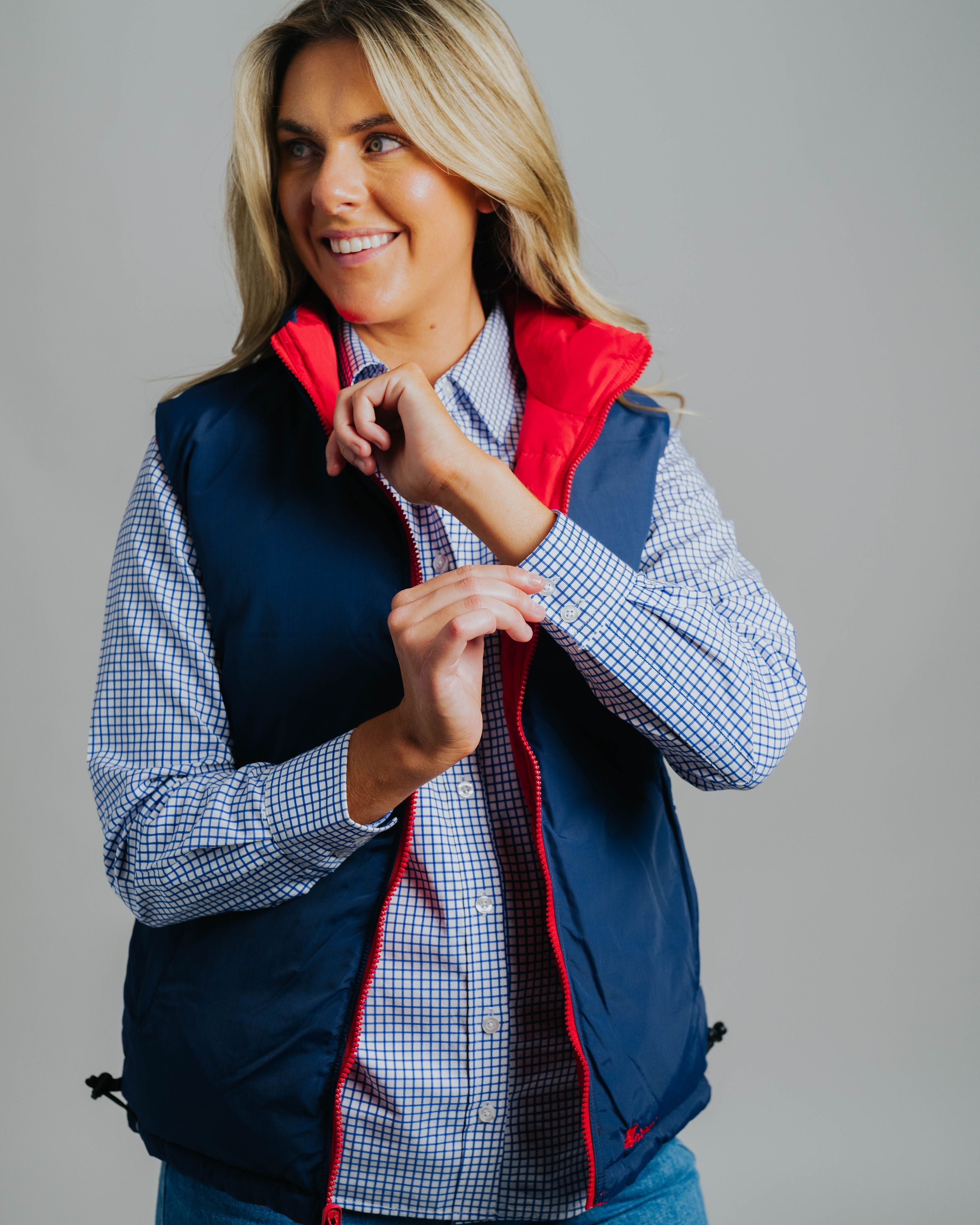 Reversible Vest - Red/Navy