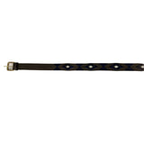 NEW Navy/White Leather Designer Belt