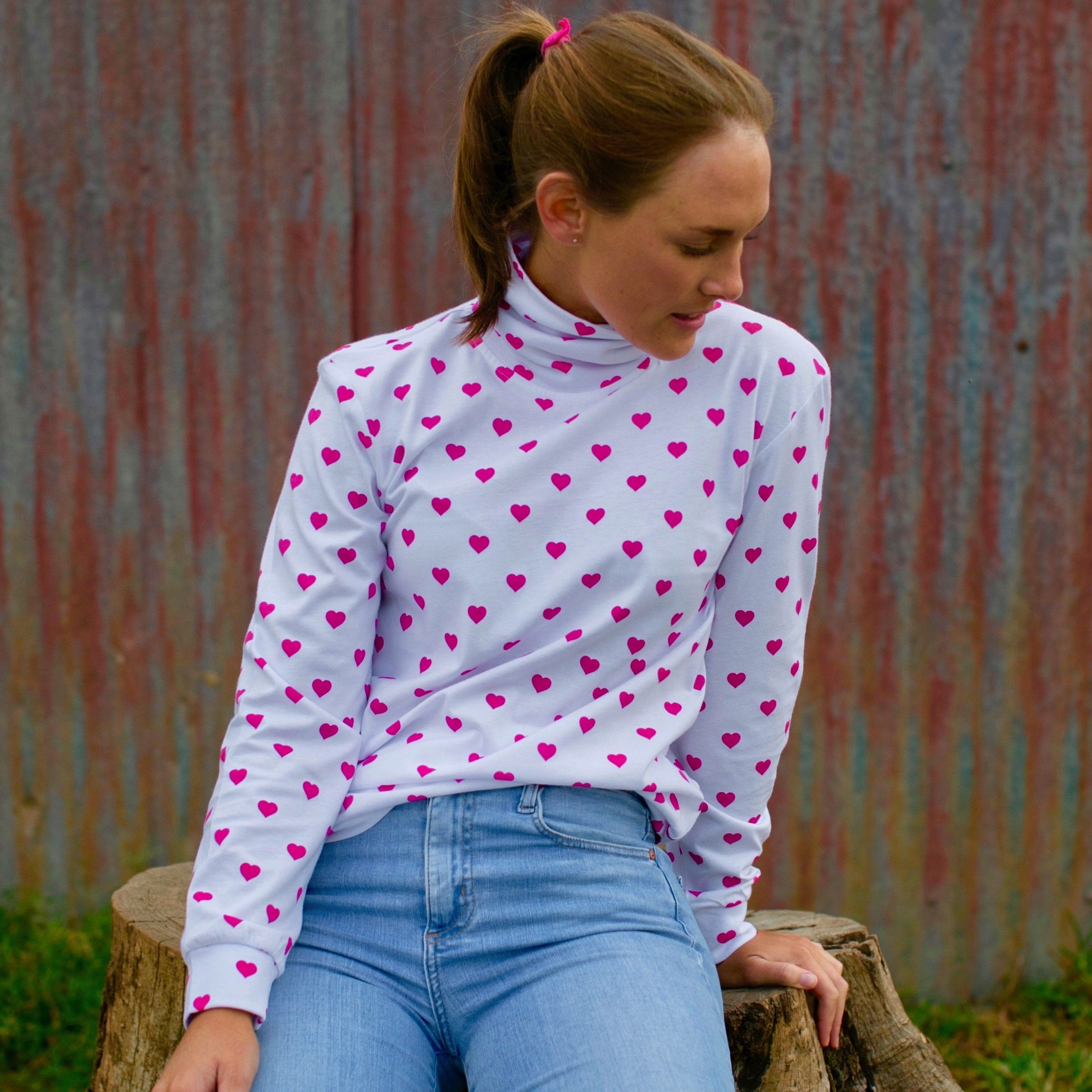 Pink Heart Skivvy
