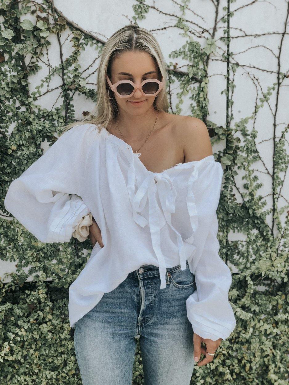 Sammie Smock - White Linen