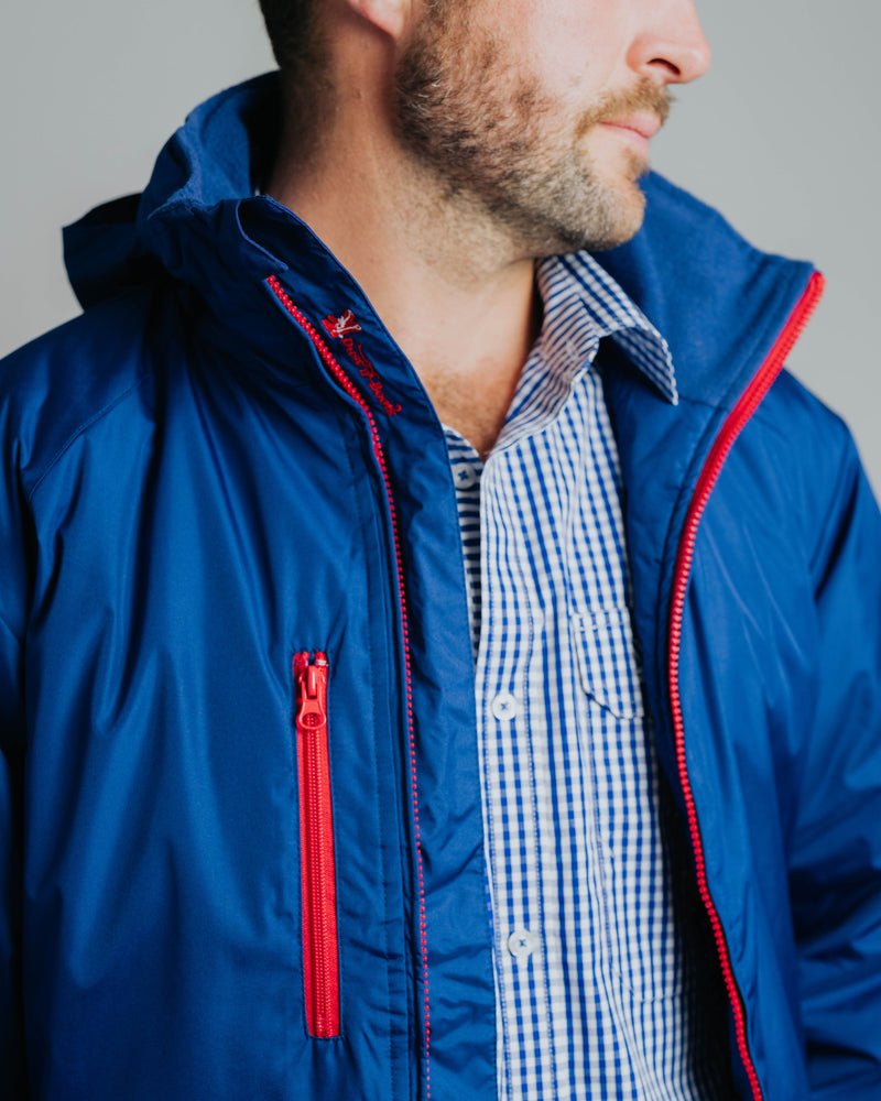 Unisex Coat - Cobalt/Red