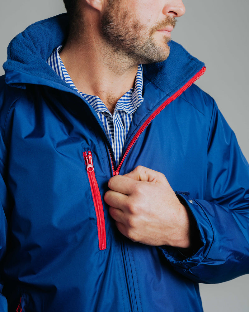 Unisex Coat - Cobalt/Red