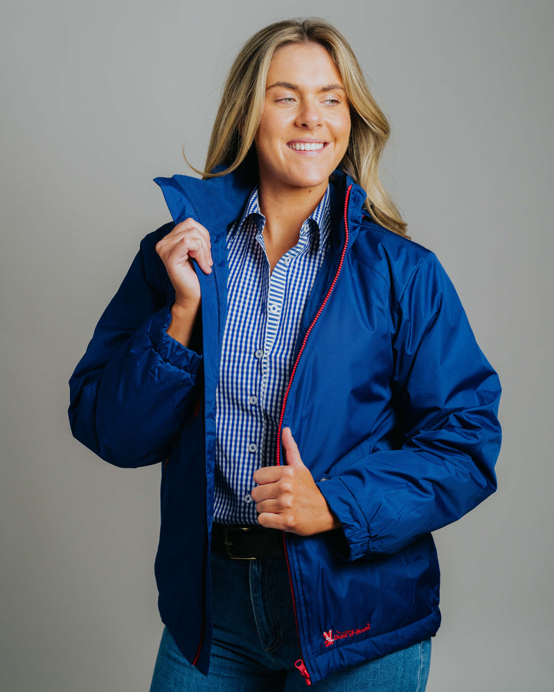 Unisex Coat - Cobalt/Red