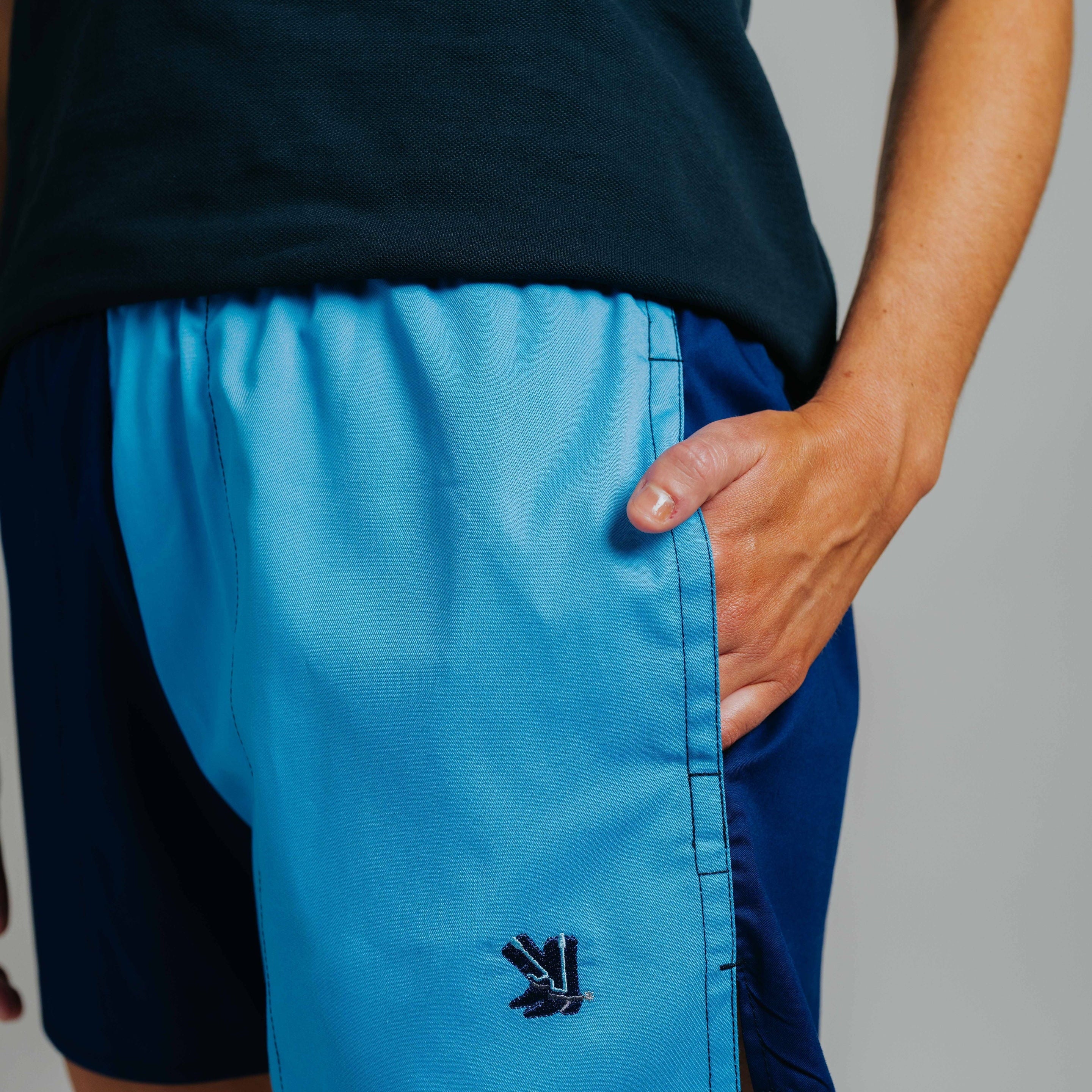 Blackjack Shorts - Aqua/Navy