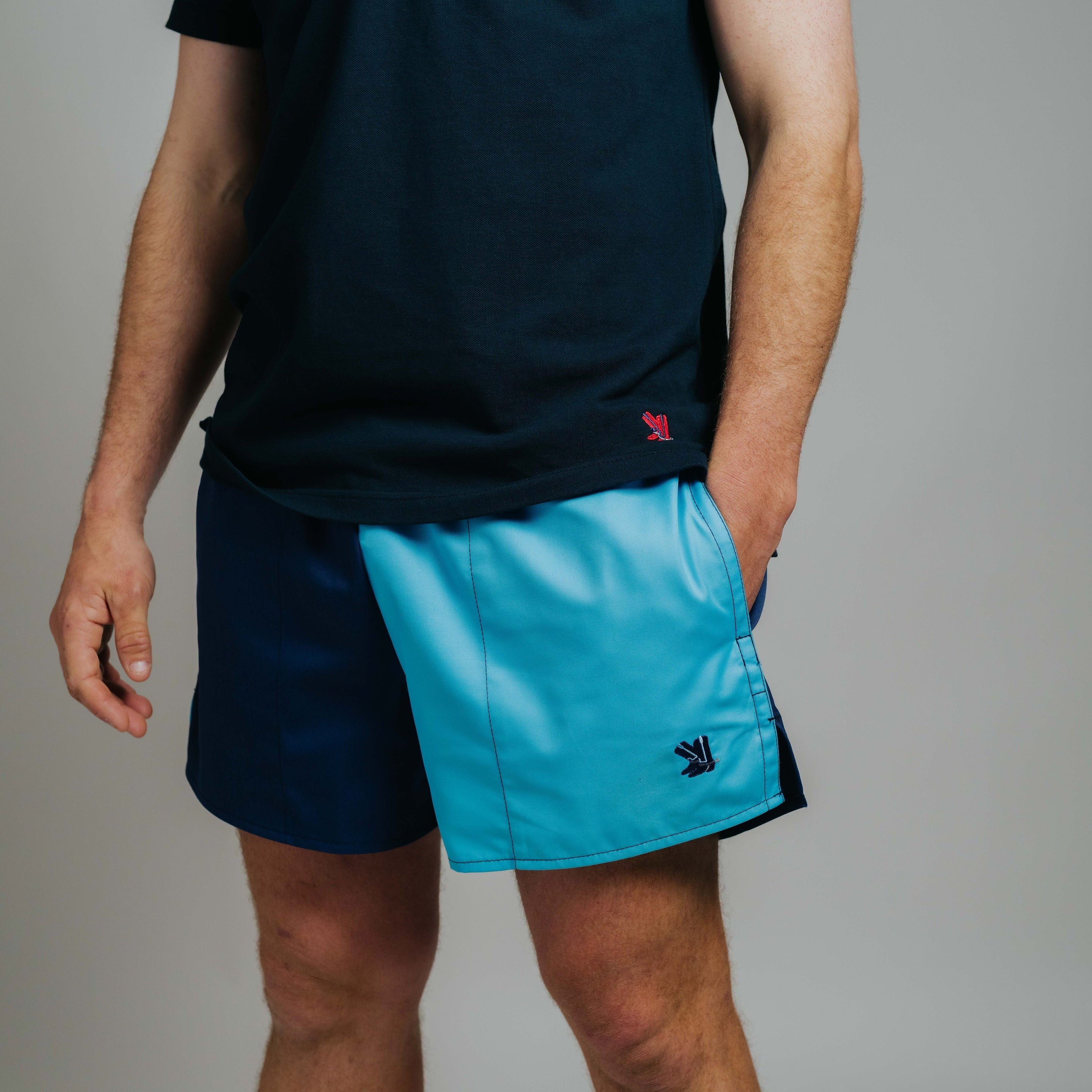 Blackjack Shorts - Aqua/Navy