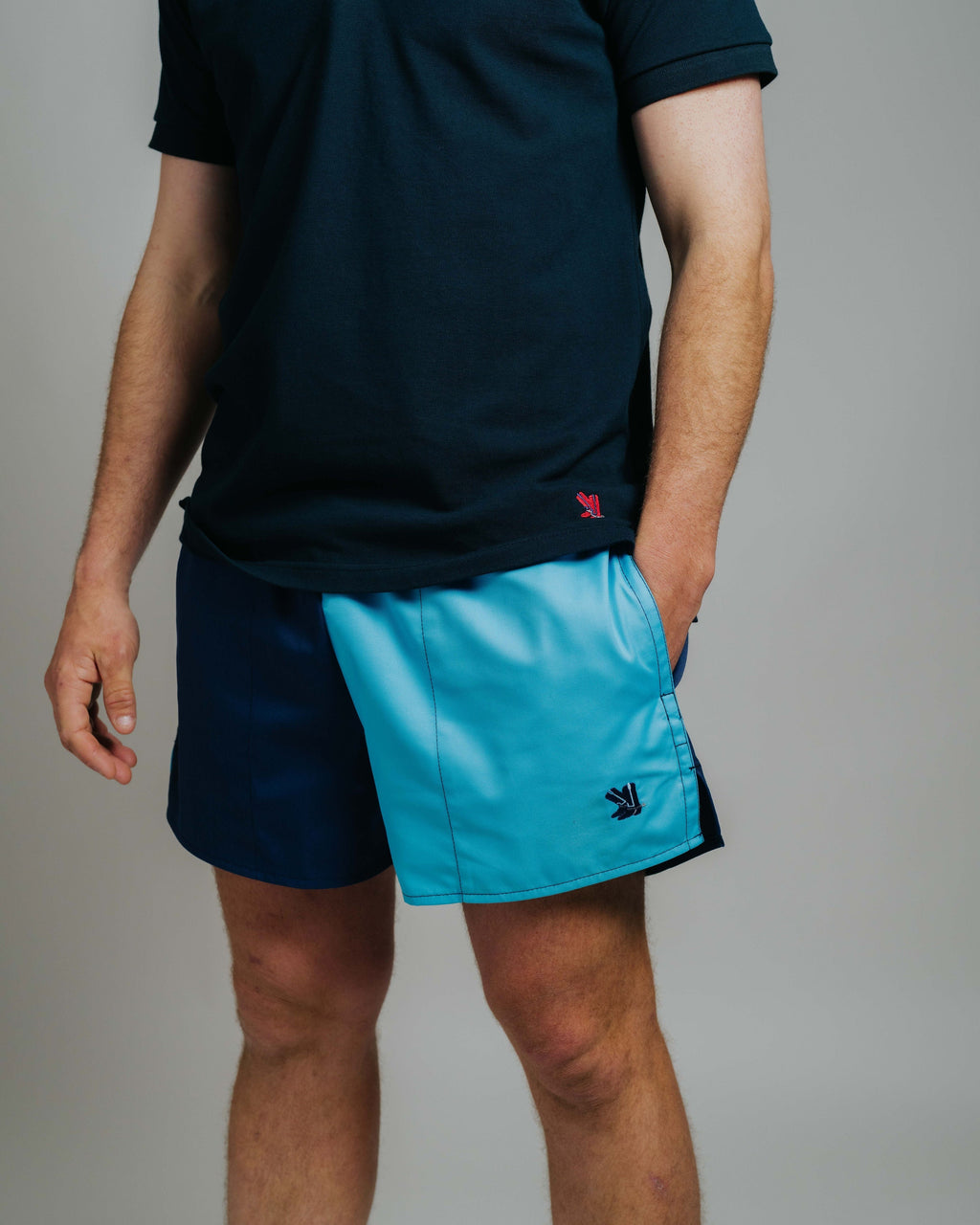 Blackjack Shorts - Aqua/Navy