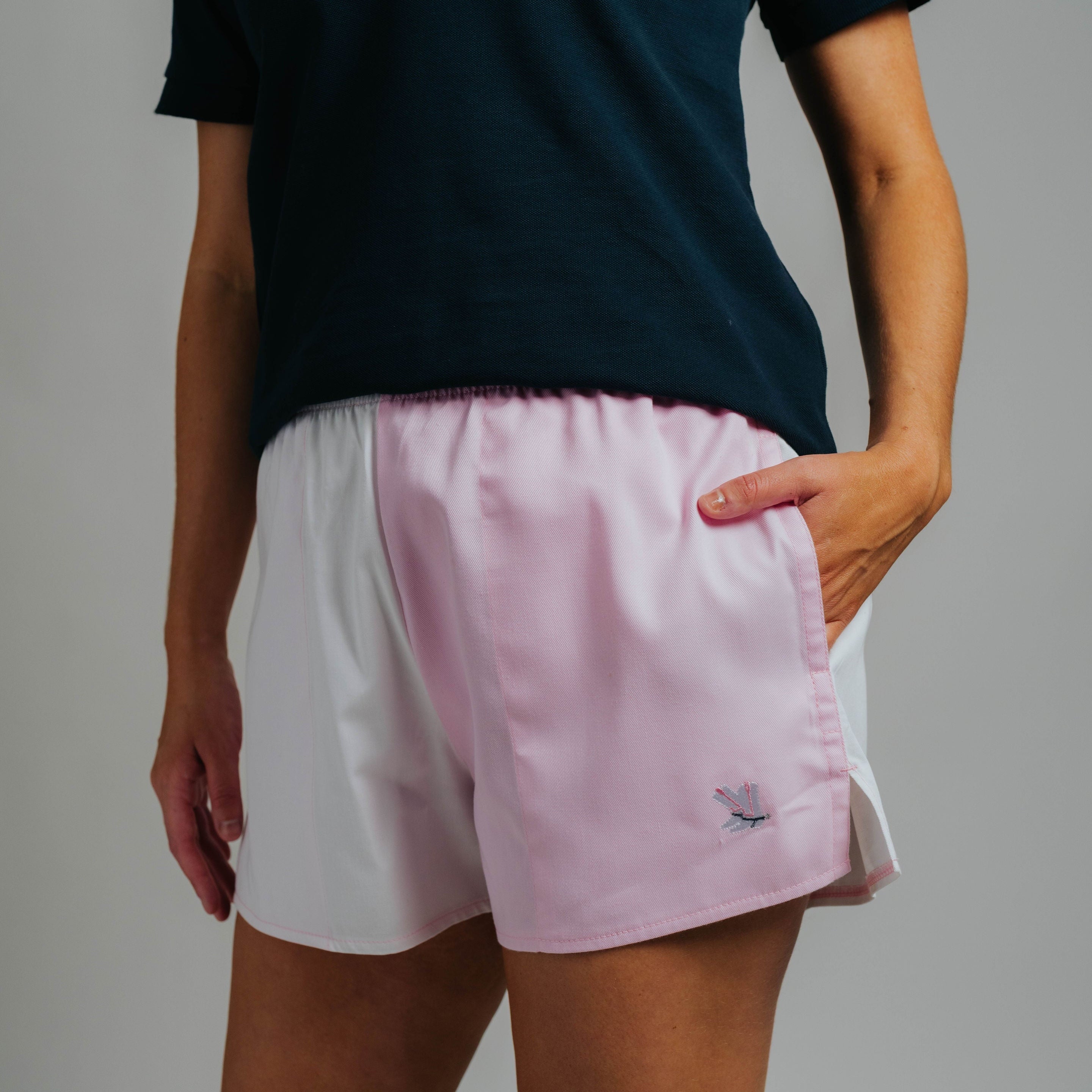 Blackjack Shorts - Pale Pink/White