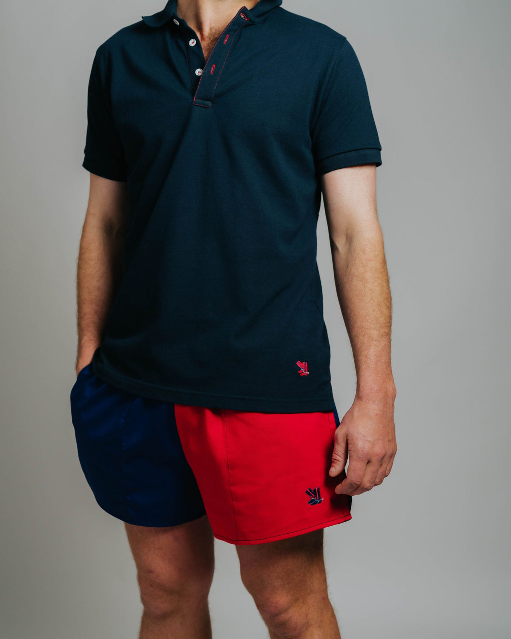 Blackjack Shorts - Red/Navy