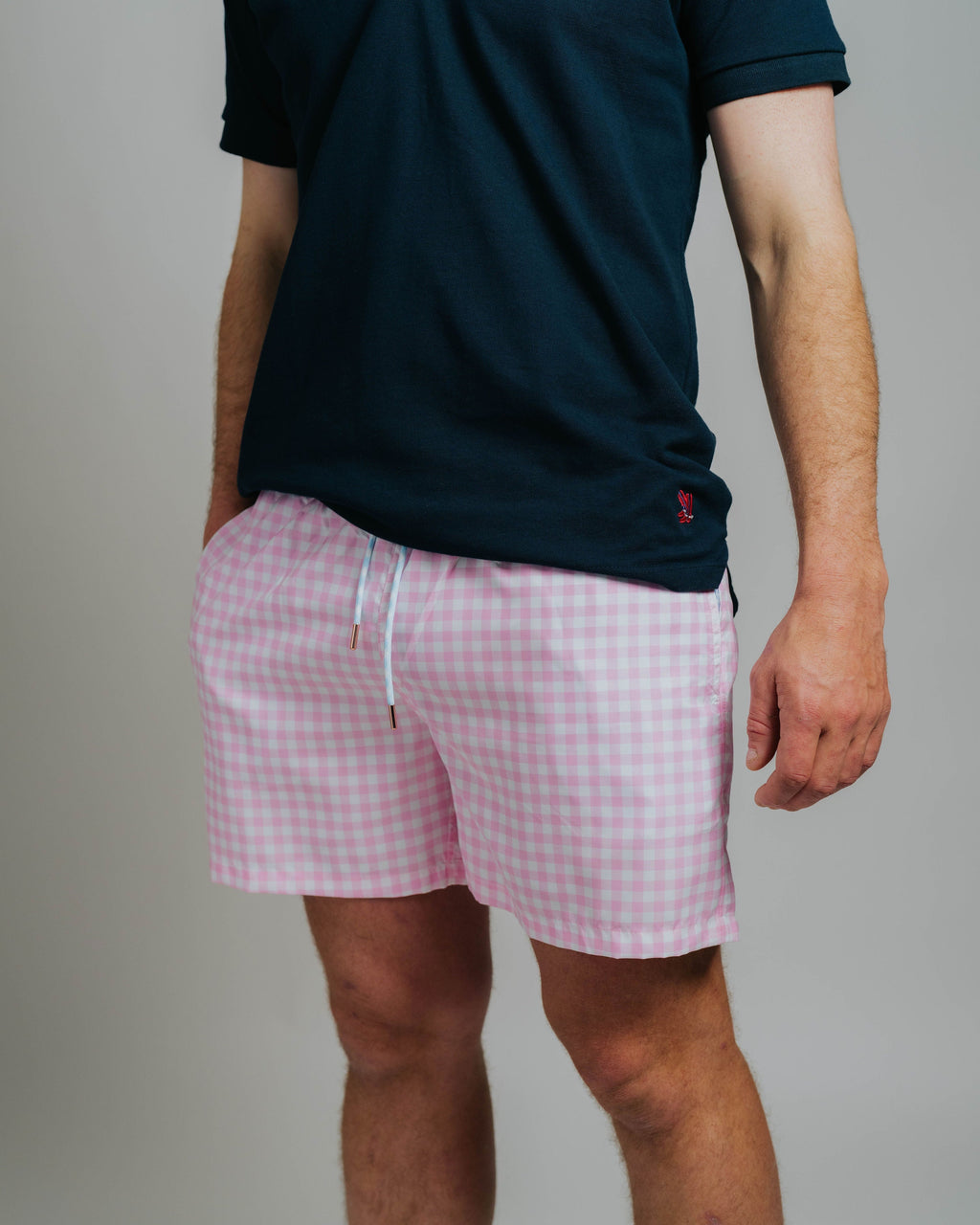 Board Shorts - Pink Check
