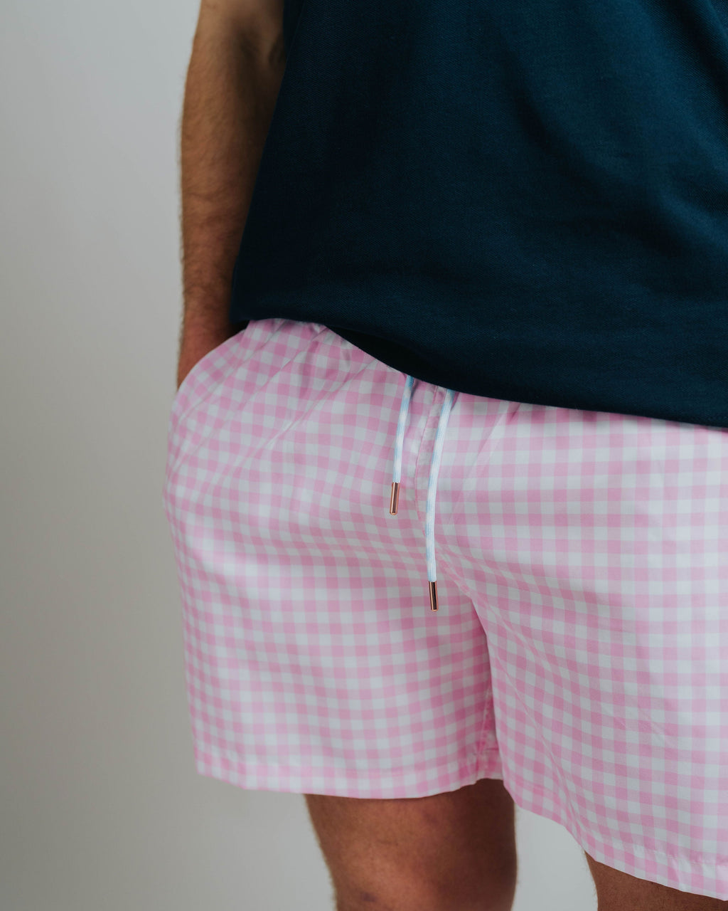 Board Shorts - Pink Check