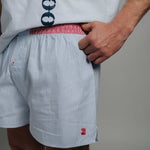 Boxer Shorts - Blue Stripe w. Red Band