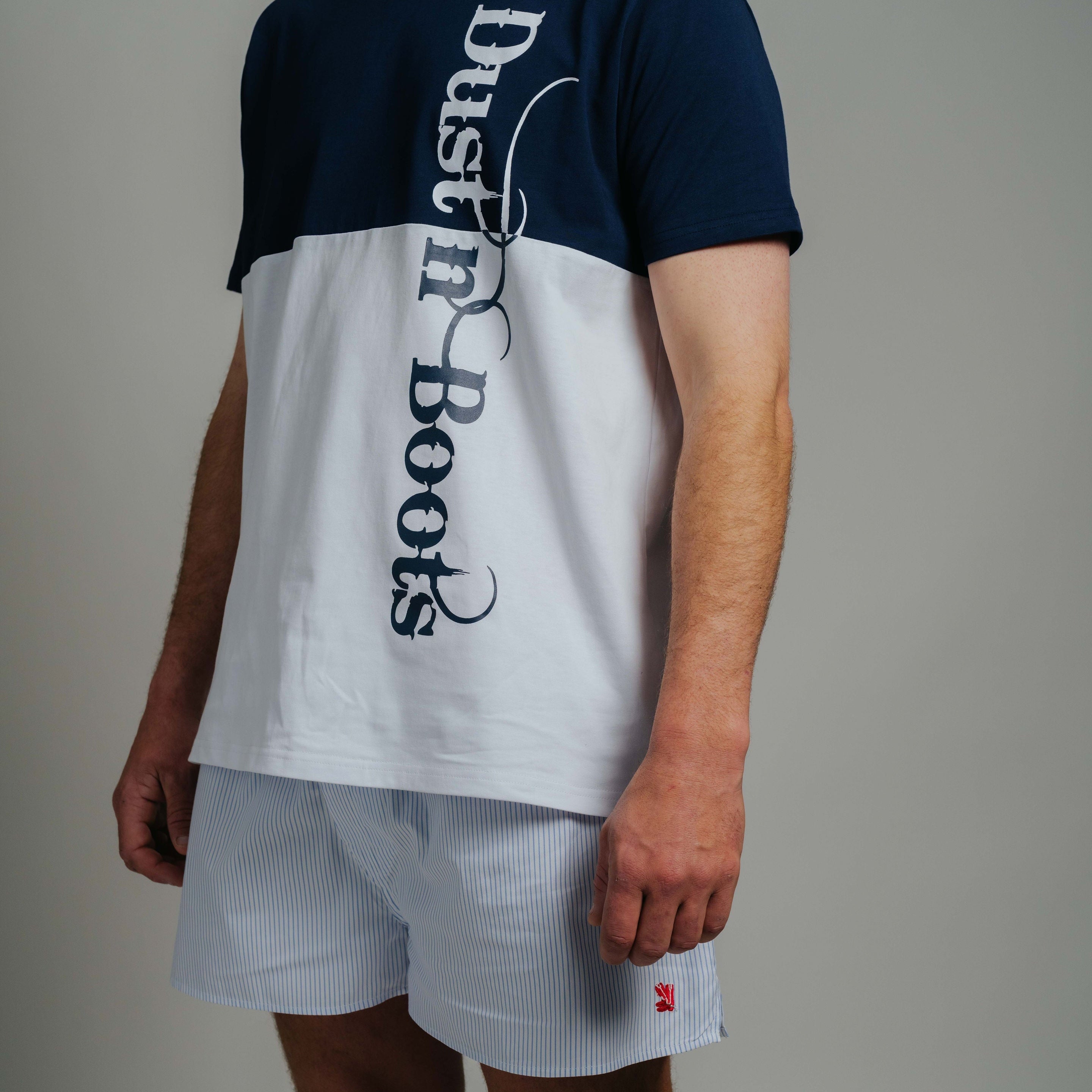 Boxer Shorts - Blue Stripe w. Red Band