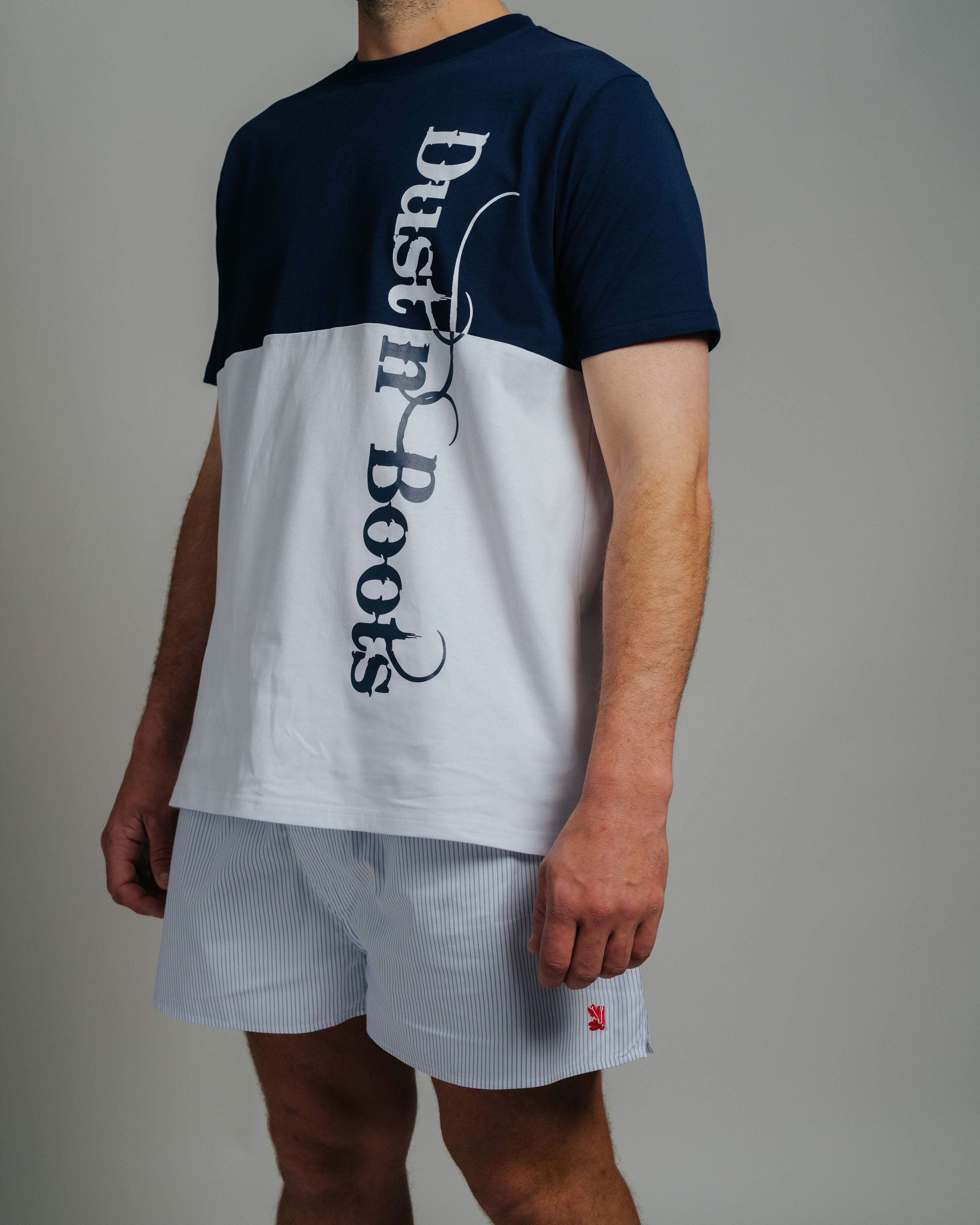 Boxer Shorts - Blue Stripe w. Red Band