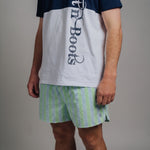 Boxer Shorts - Green / Blue Stripe
