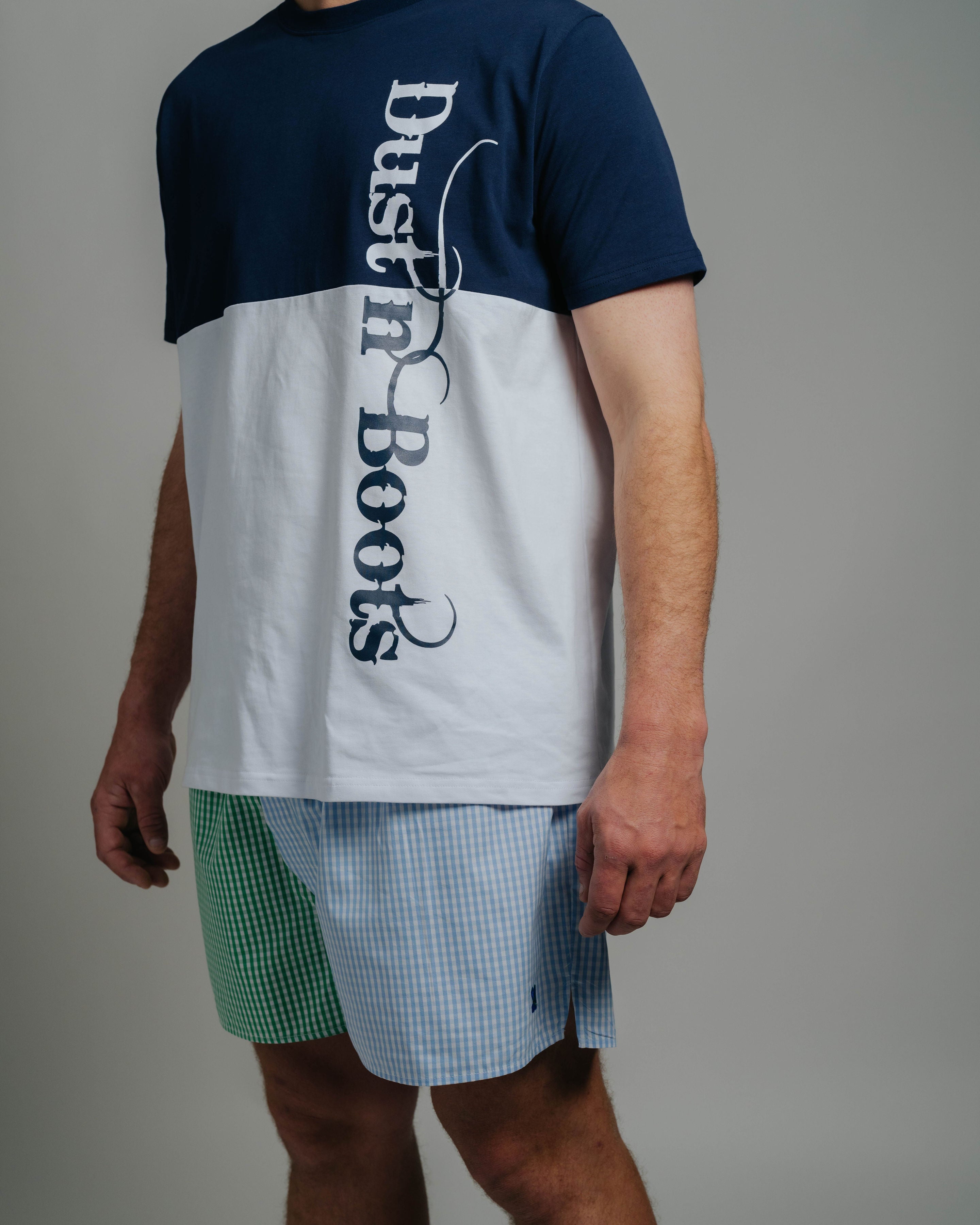 Boxer Shorts - Green/Blue Check Panels