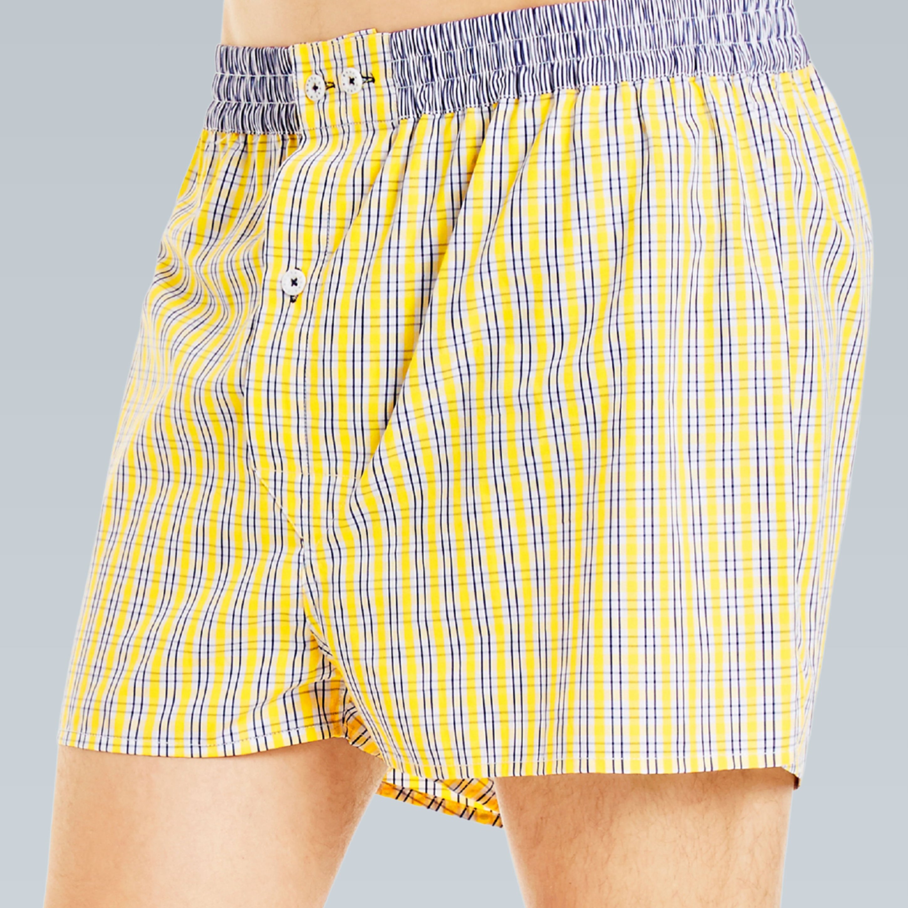 Boxer Shorts - O Yellow/Navy Check