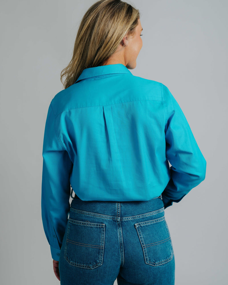 Cleland Aqua Work Shirts