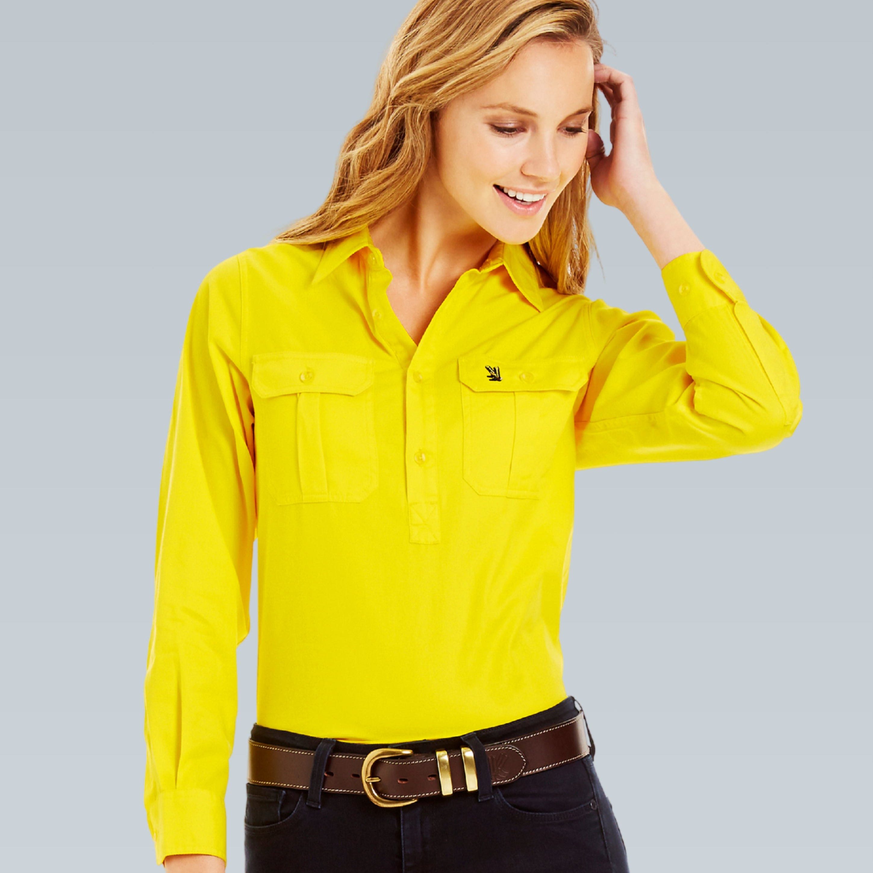 Cleland Bright Yellow Work Shirts