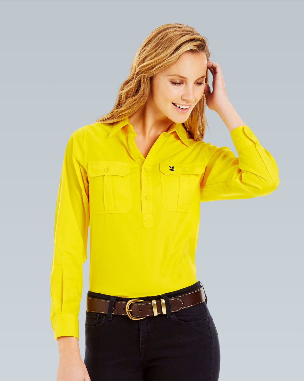 Cleland Bright Yellow Work Shirts