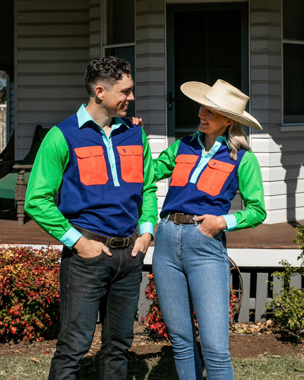 Cleland Cobalt Multi Work Shirt