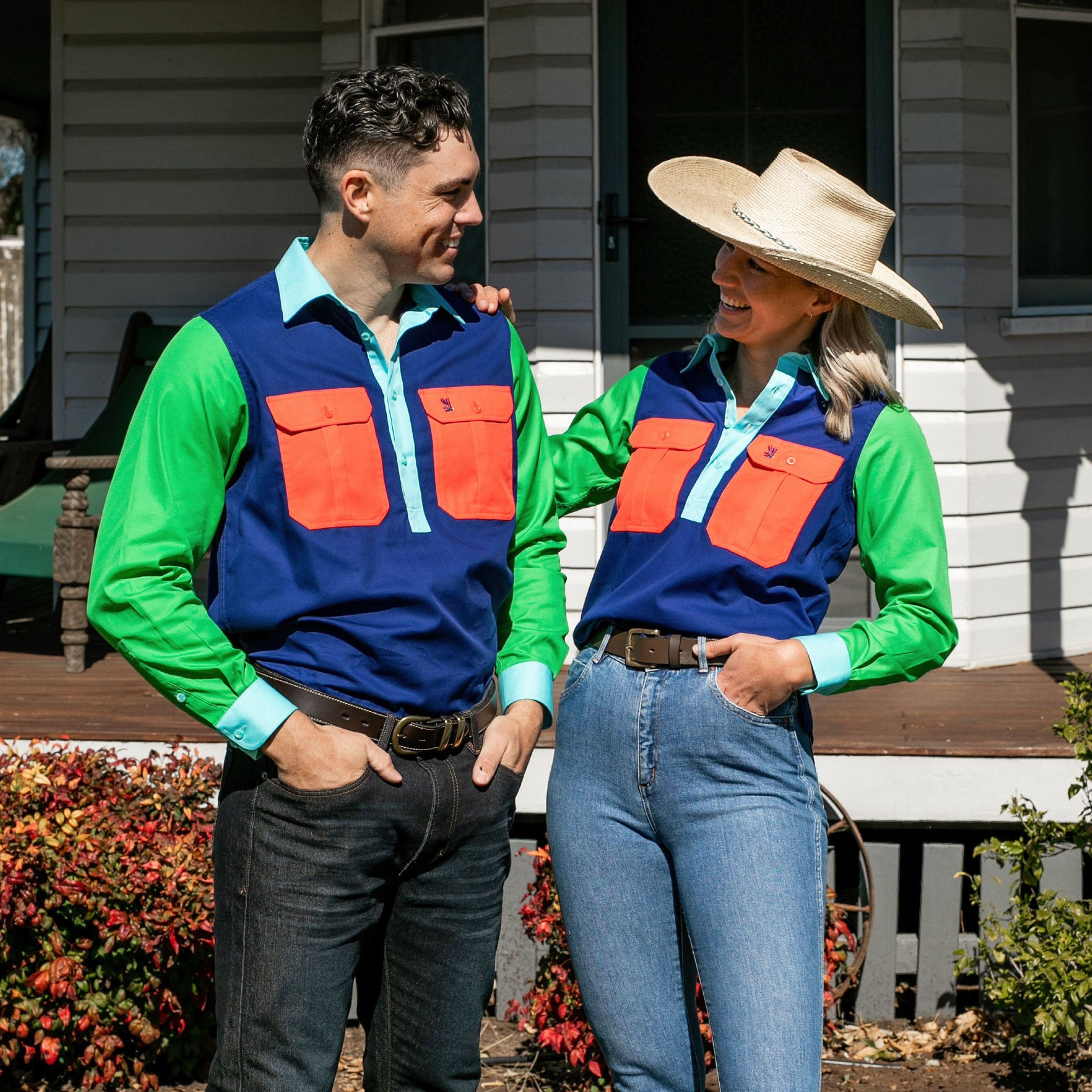 Cleland Cobalt Multi Work Shirt