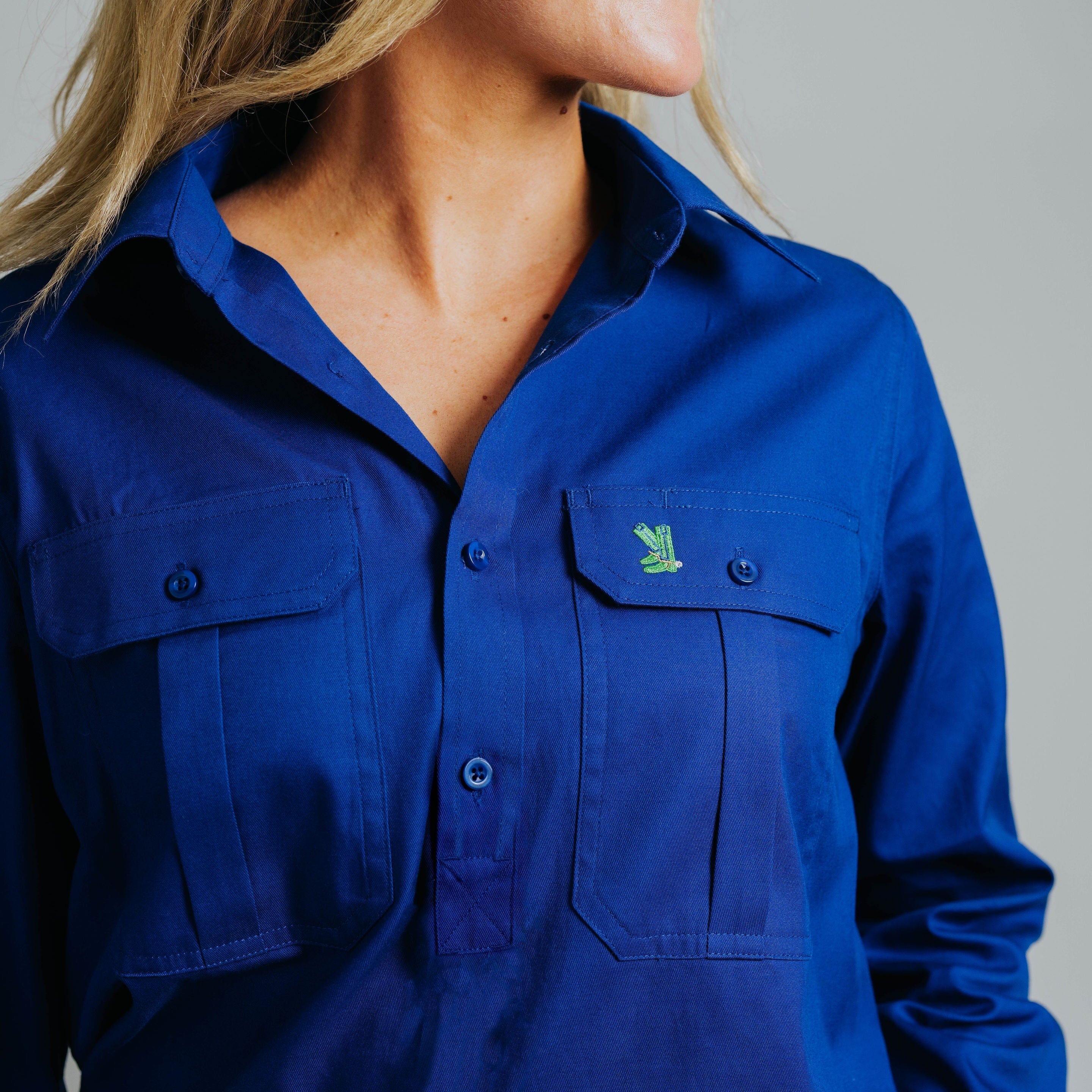 Cleland Cobalt Work Shirts