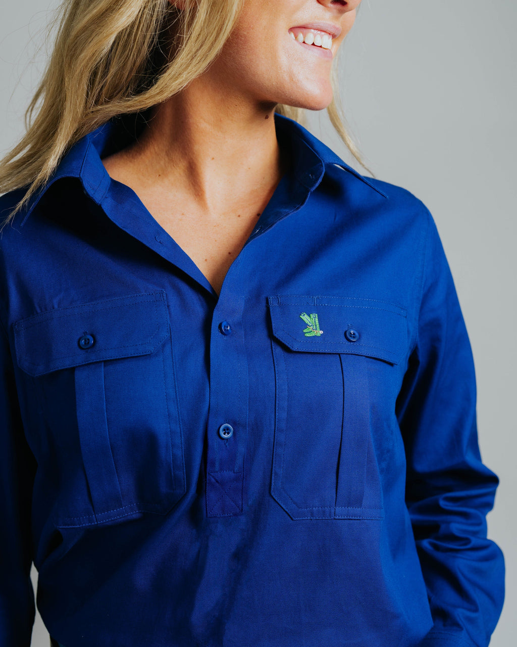 Cleland Cobalt Work Shirts