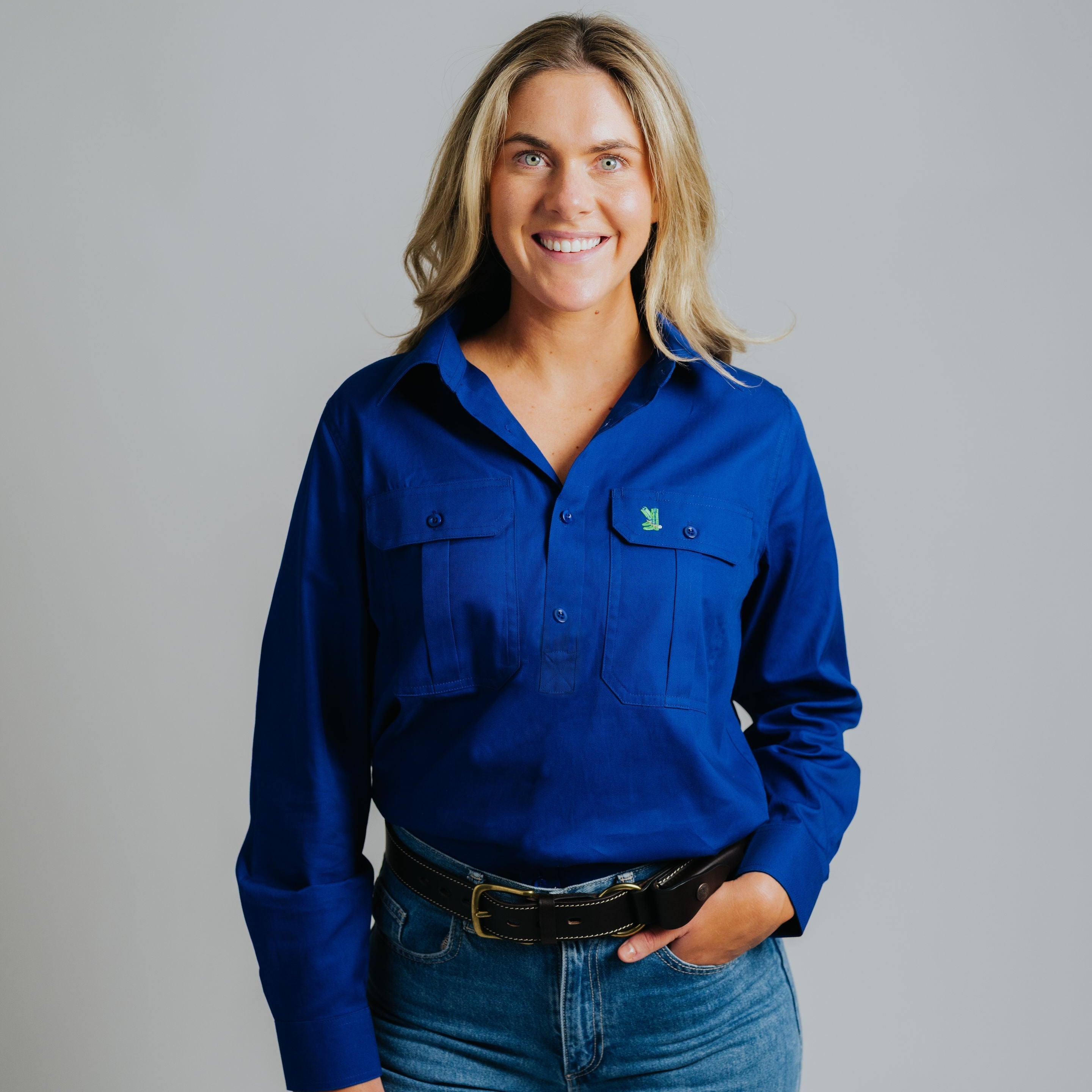Cleland Cobalt Work Shirts