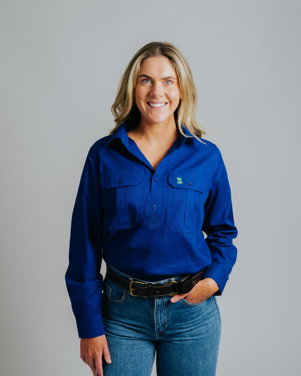 Cleland Cobalt Work Shirts