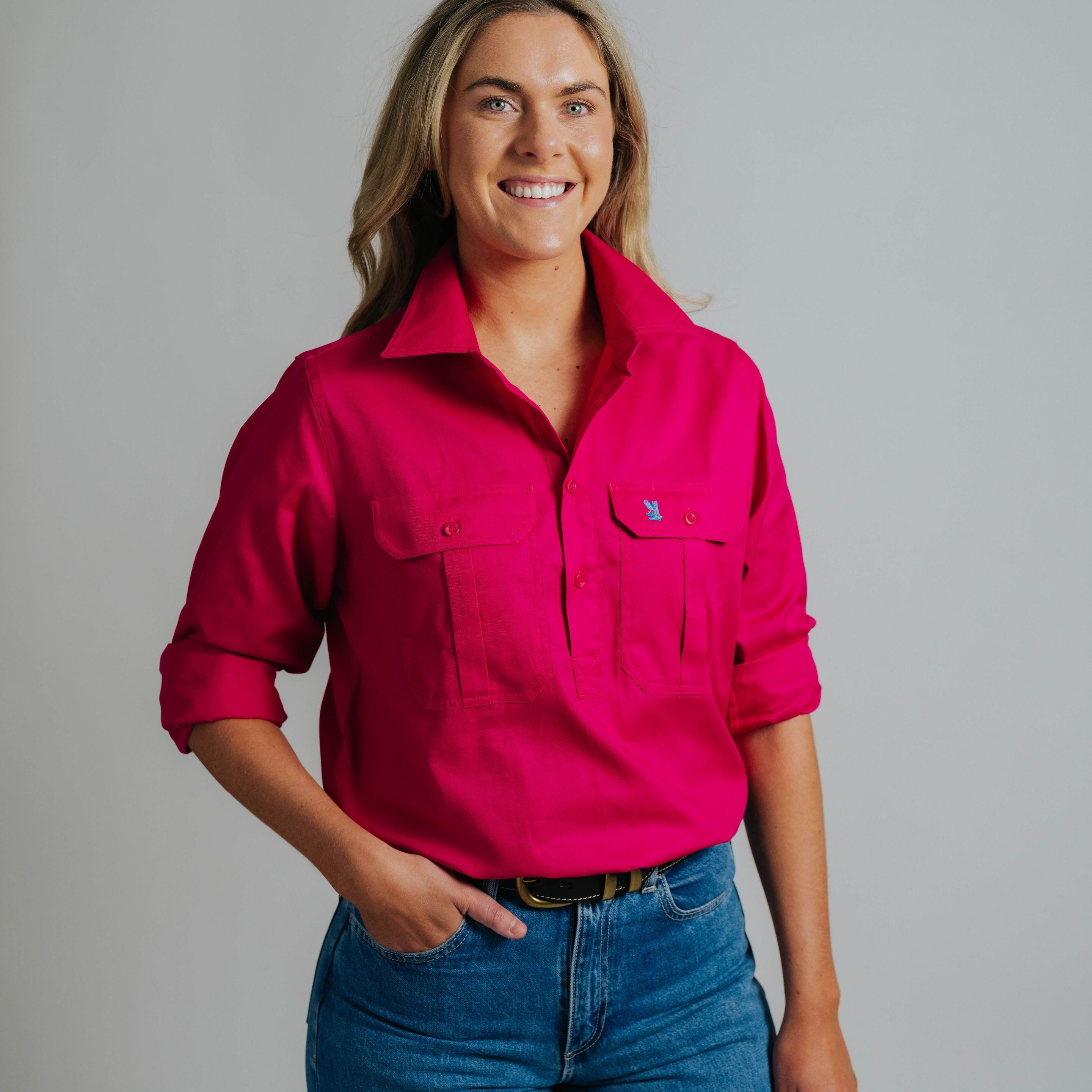 Cleland Fuchsia Work Shirts