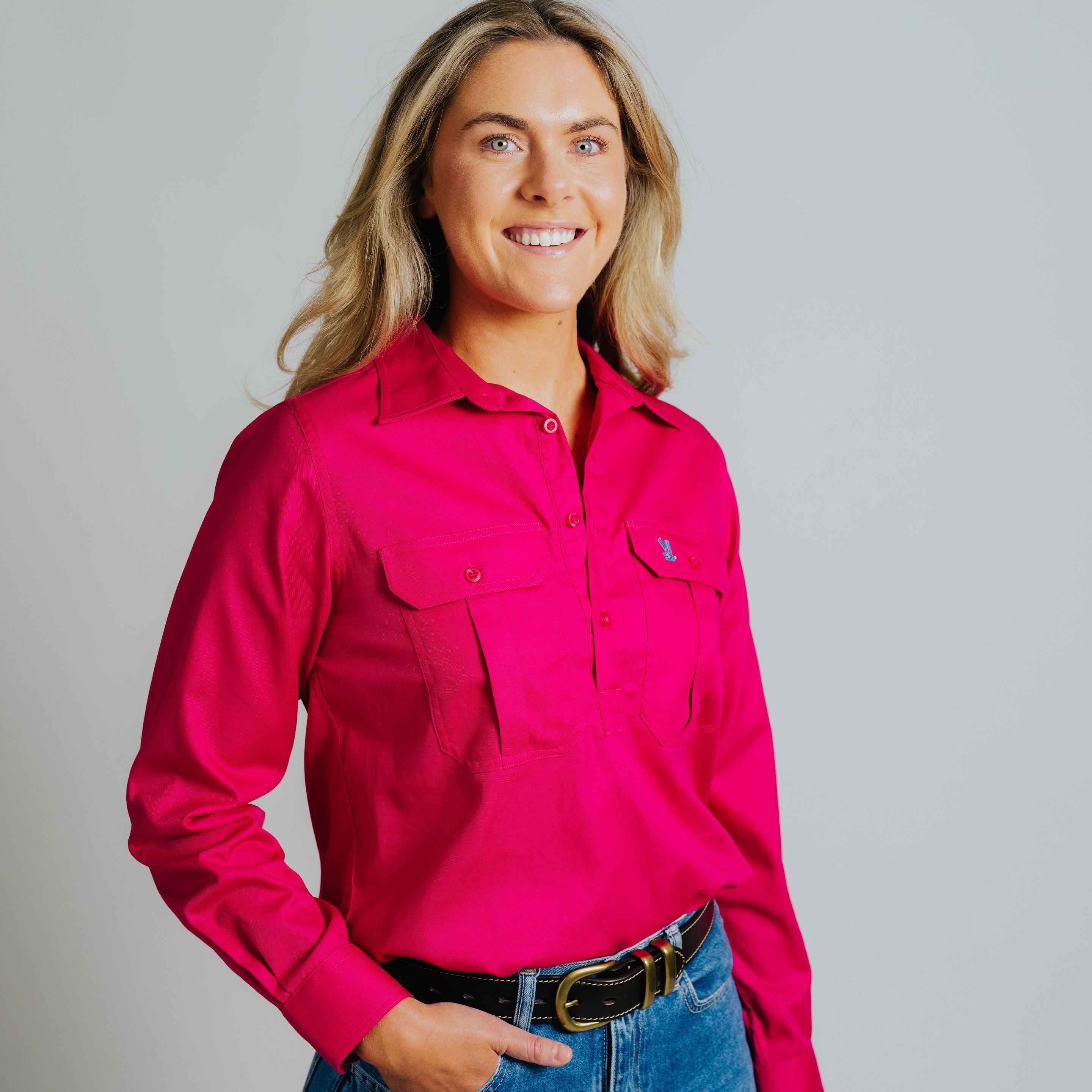 Cleland Fuchsia Work Shirts