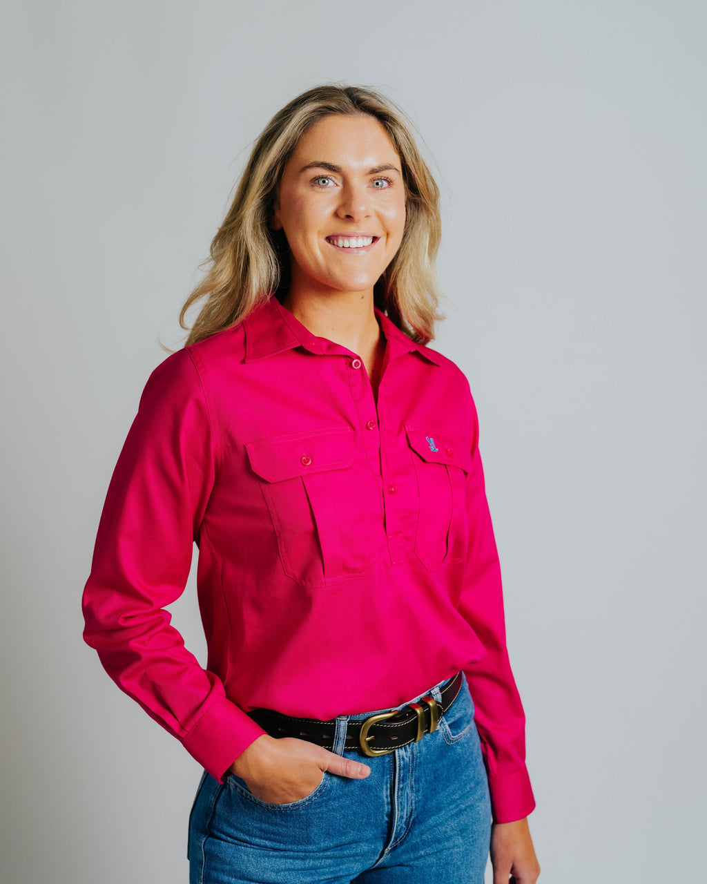 Cleland Fuchsia Work Shirts