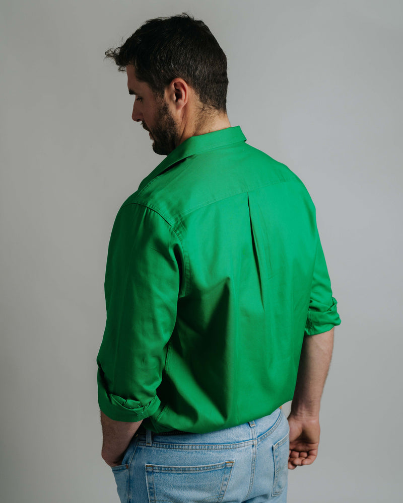 Cleland Green Work Shirt