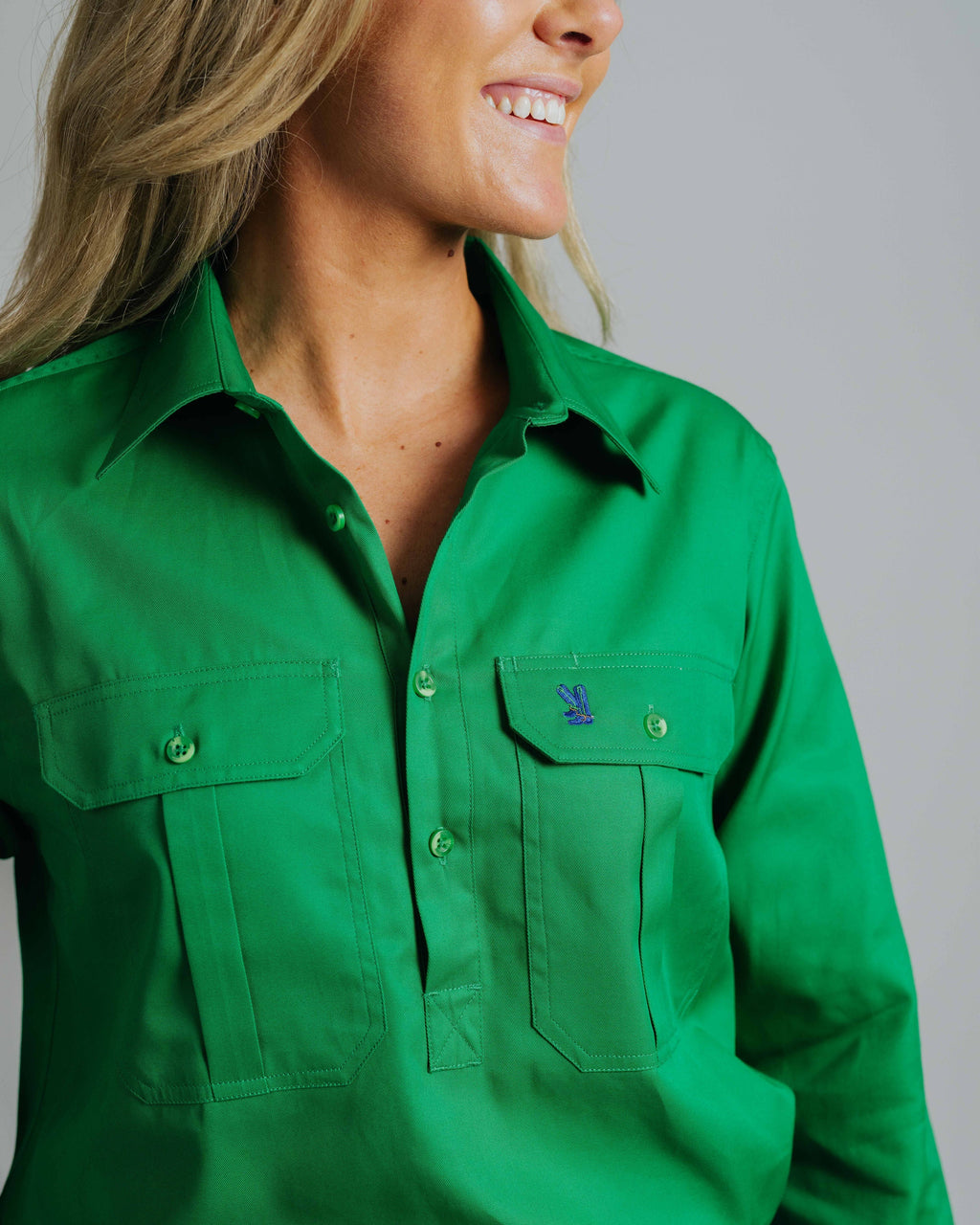Cleland Green Work Shirts