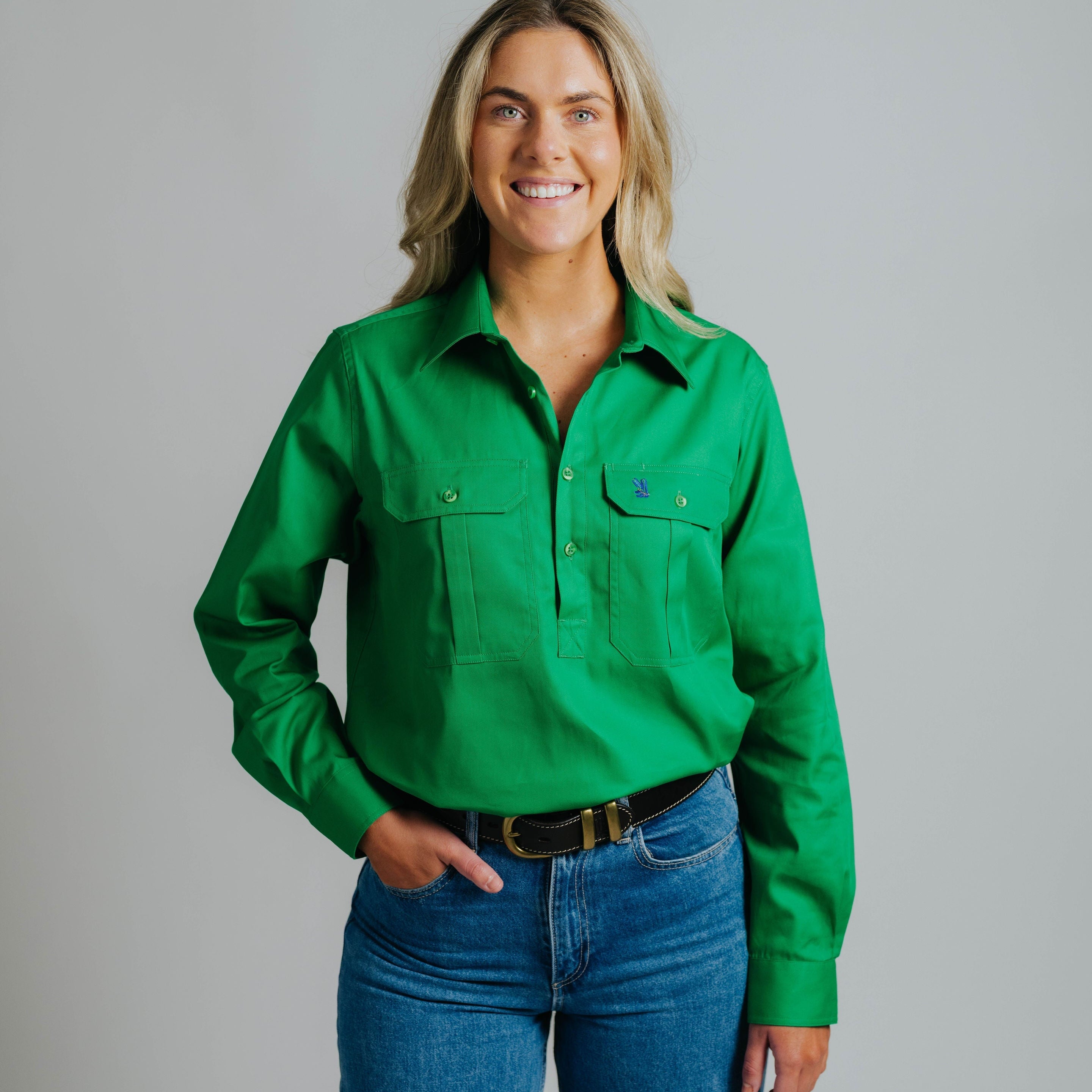 Cleland Green Work Shirts