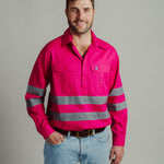 Cleland Hi Vis Fuchsia Work Shirt