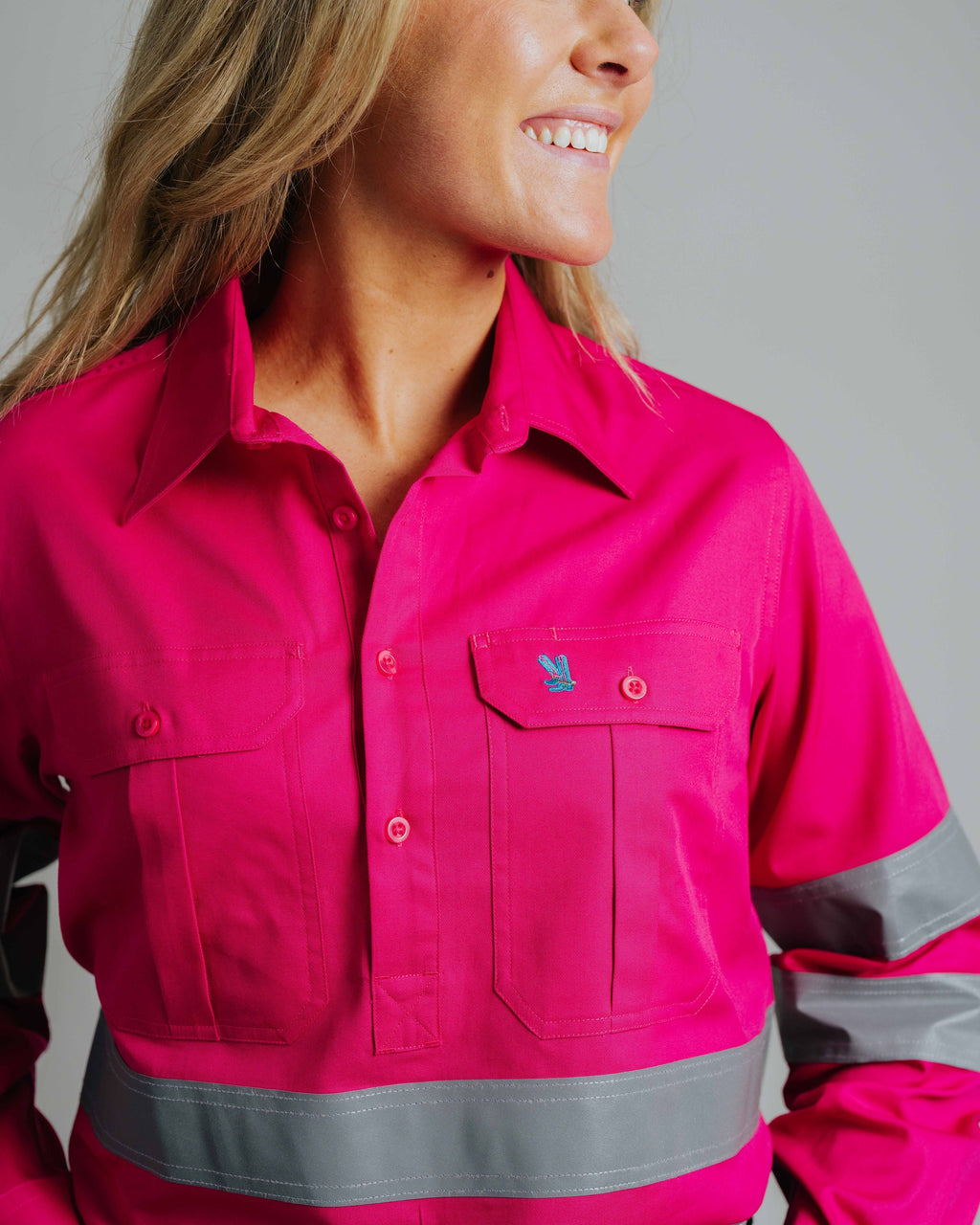 Cleland Hi Vis Fuchsia Work Shirts