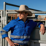 Cleland Hi Vis Jacaranda Work Shirt
