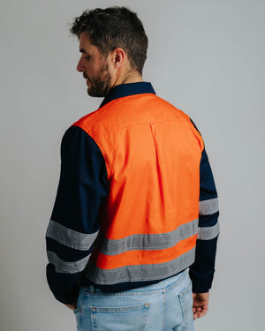 Cleland Hi Vis Orange Work Shirt