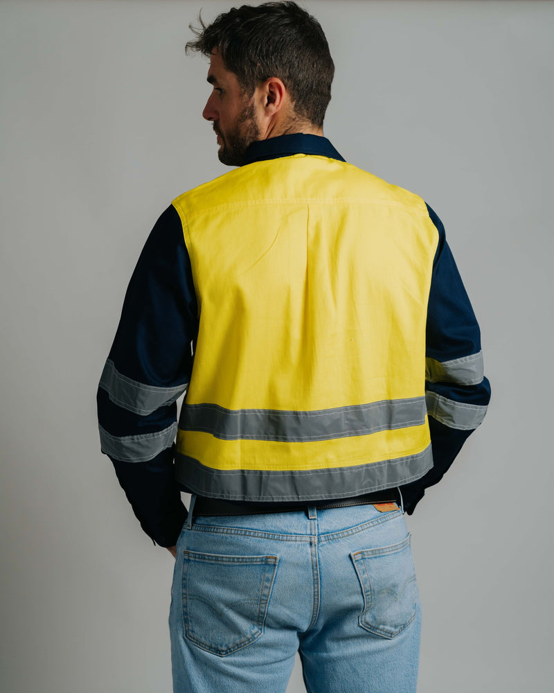 Cleland Hi Vis Yellow (w. tape) Work Shirt